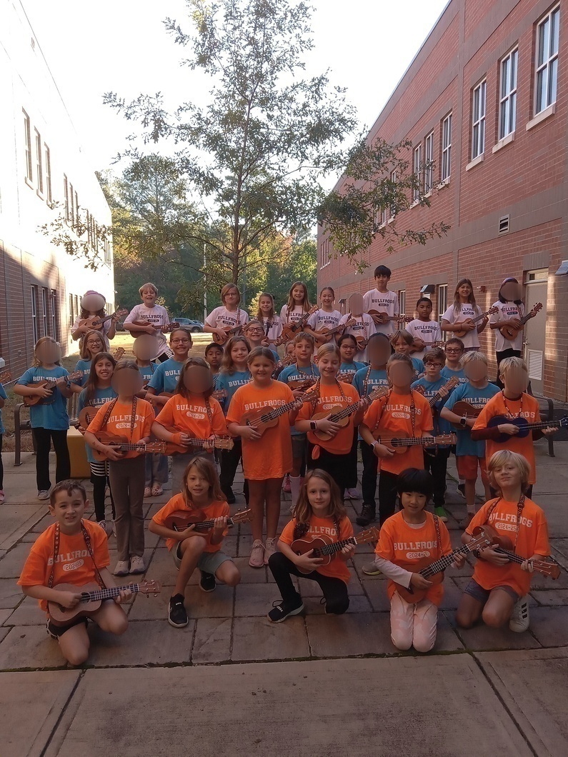 The percussion club had a spectacular performance at last week's glow party &amp; the ukulele club looked great in their glow shirts! Congrats to our PTA for reaching their fundraising goal &amp; celebrating our students with this event!