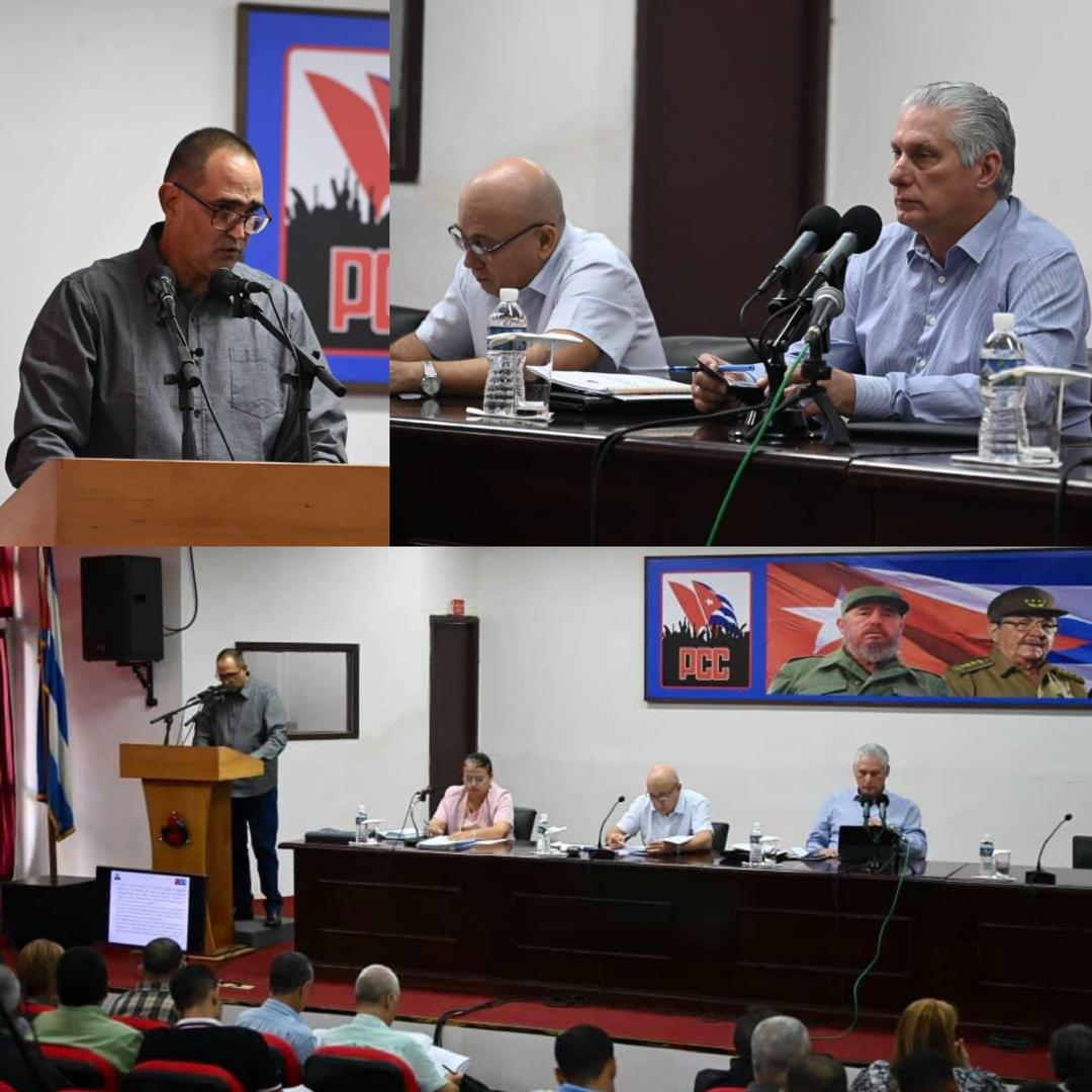 Evaluamos en Pleno del CP del PCC en #LaHabanaDeTodos, presidido por nuestro Primer Secretario del CCPCC y Presidente de la República Miguel Díaz Canel, resultados de visitas anteriores, la política de cuadros, el funcionamiento del PCC, y las acciones para reimpulsar la economía