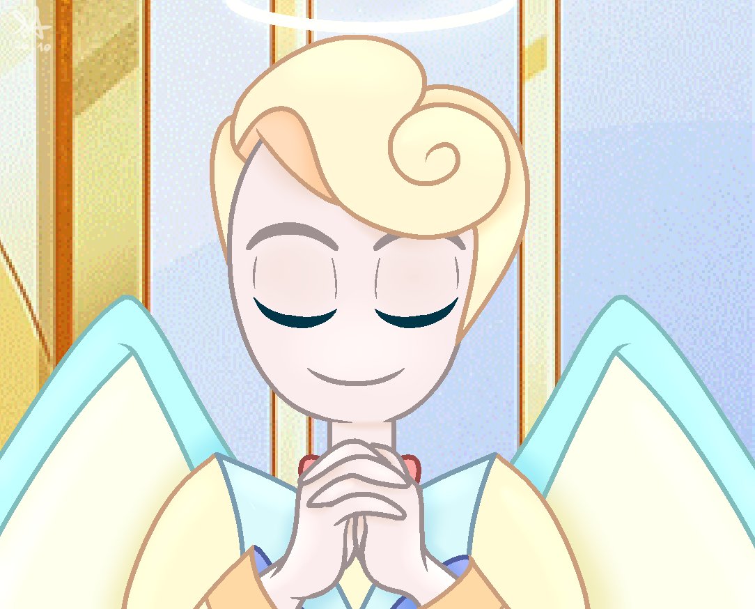 StellaArti17923's tweet image. I didn't know what to draw yesterday so I skipped the day. Today's prompt: Holy (The background is from the show)

What's more holy than a saint? So here's a Saint Peter during his daily prayer.  

 #Helltober #HazbinHotel #HazbinHotelSaintPeter