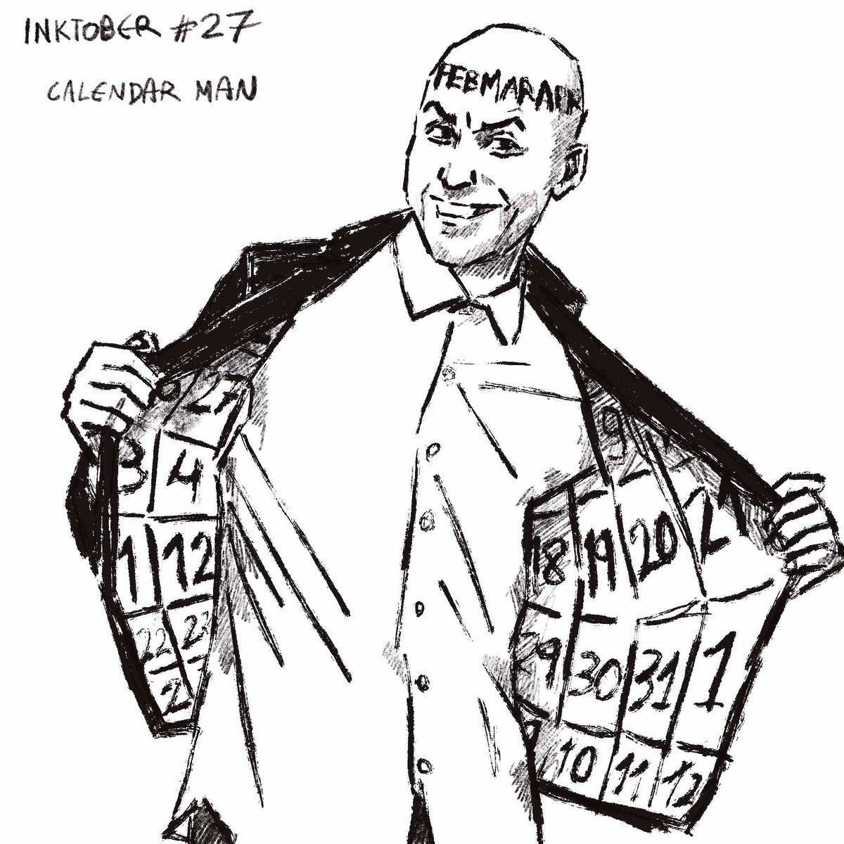 Miguelman1's tweet image. Calendar Man

#inktober2024 
#calendarman
#thebatman