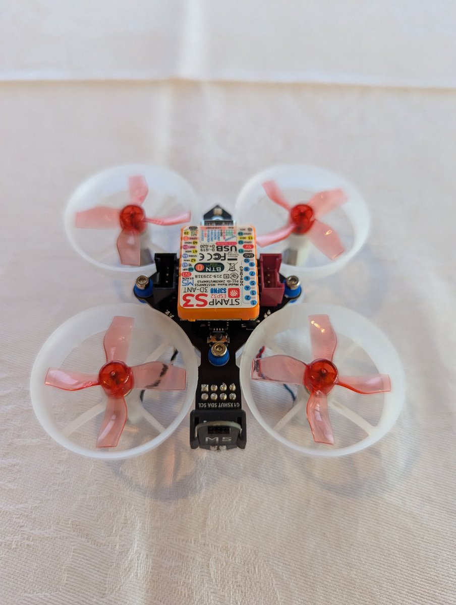 hfujikawa77's tweet photo. このM5 StampFly、なんとESP32ビルドしたArduPilotが載っています！
製作者のThomasさん曰く「世界最小のArduPilotだ！」とのこと。
午後の飛行デモが楽しみです！

#APDC2024 #ArduPilot 
#M5StampFly https://t.co/0f6AKYEL0O