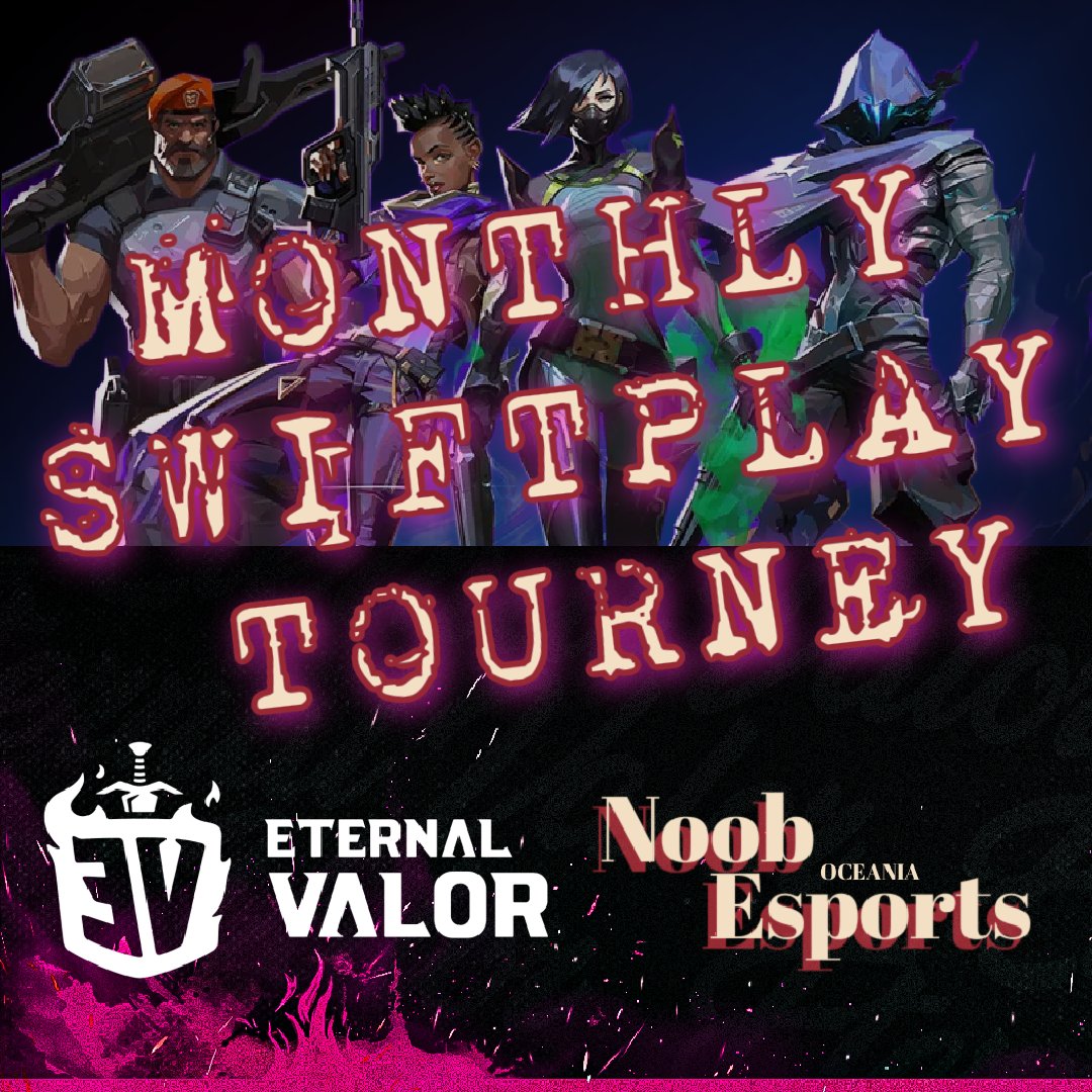 🎮 Noob Esports Monthly Swiftplay Tournament – Returns November 9th! 🎮

We’re excited to announce that the Noob Esports Monthly Swiftplay Tournament is back! 🥳 
Thanks to the collaboration between Noob Esports and <a href="/EternalValorES/">Eternal Valor Esports</a>, the tournament will take place on November 9th