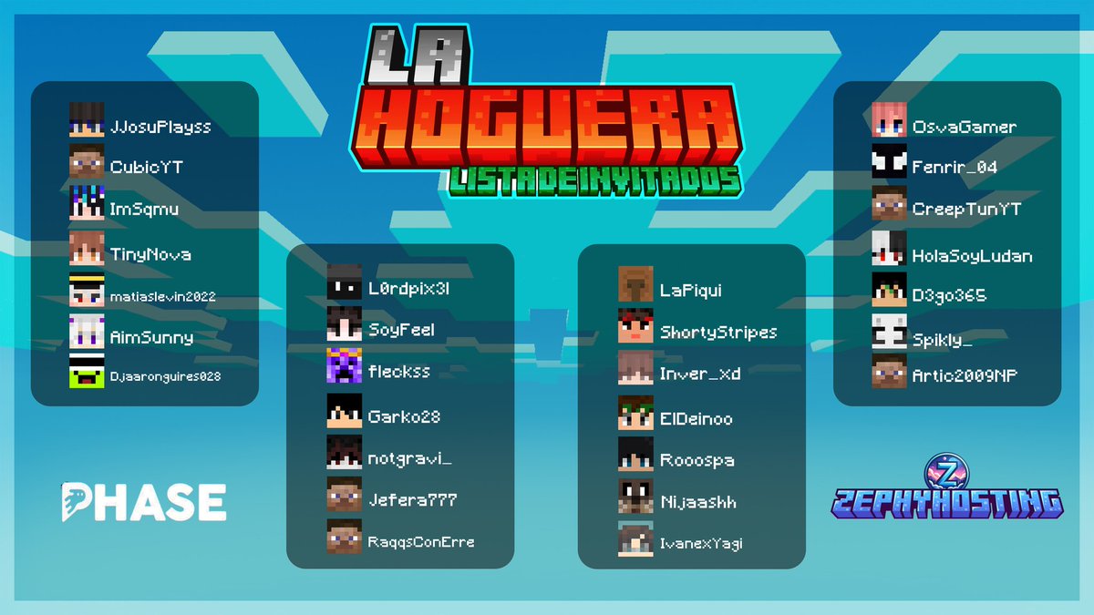 PhaseStudioss's tweet photo. La Hoguera
👤 Lista de participante 1
27/10/2024
04 PM 🇲🇽 🇨🇷 🇬🇹
05 PM 🇨🇴 🇪🇨 🇵🇪 🇵🇦
06 PM 🇨🇱 🇧🇴 🇵🇾 🇻🇪 🇩🇴
07 PM 🇦🇷 🇺🇾 🇧🇷
12 AM 🇪🇦
¡Gracias a todos por interesarse en el proyecto!
Evento patrocinado por: @ZephyHosting
🖌️: @JGatuno12 https://t.co/5Ct2rMShc1