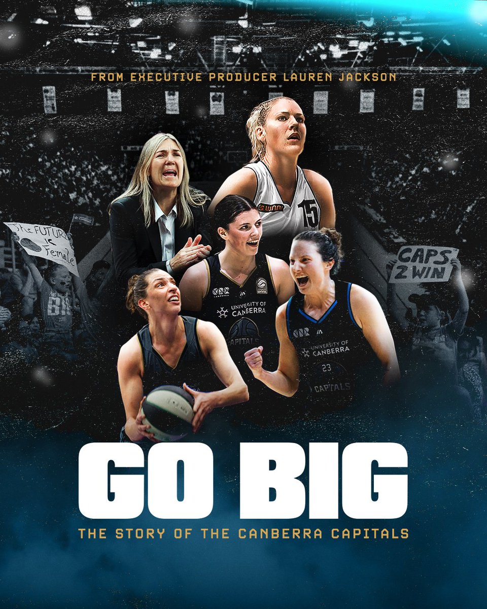 WNBL's tweet photo. GO BIG available to stream on Vimeo in 1 HR ⏰

Get an exclusive, all-access look at the Capitals' journey through the 2020 WNBL hub season.

Director Lachlan Ross - Executive Producer @laurenej15 

https://t.co/V8sZd76jN6

#WeAreWNBL https://t.co/wzddhVCqcl