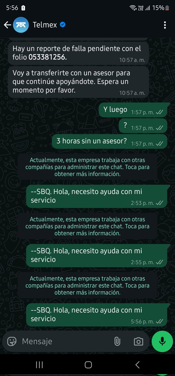 Mayris_P's tweet photo. @TELMEXSoluciona una completa burla sus soluciones desde agosto con el servicio más pésimo reportes y reportes y cero solución https://t.co/6wh02LD77f