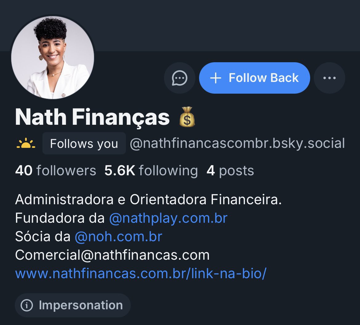arthursorriso's tweet photo. Alô @nathfinancas. Tem um fake se passando por você querendo dar golpe na rede do céu azul https://t.co/rFom7zcZPE