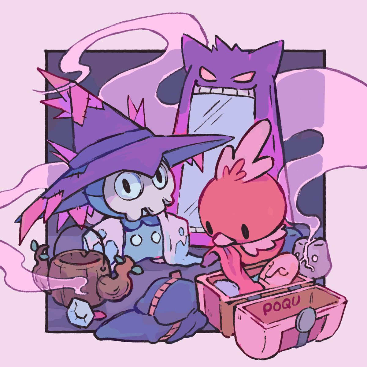 poqu_a_doodle's tweet photo. piplup and torchic get all dressed up for halloween! https://t.co/GCOw96z5zD