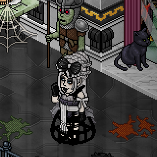 chadaxenell's tweet photo. Vestida inspirada na moda GOTH vitoriana 💀
@Habbonce @pandorinhamax @HabbHermes HermèsWeen #once #hermesween https://t.co/iKSnjJIhg1