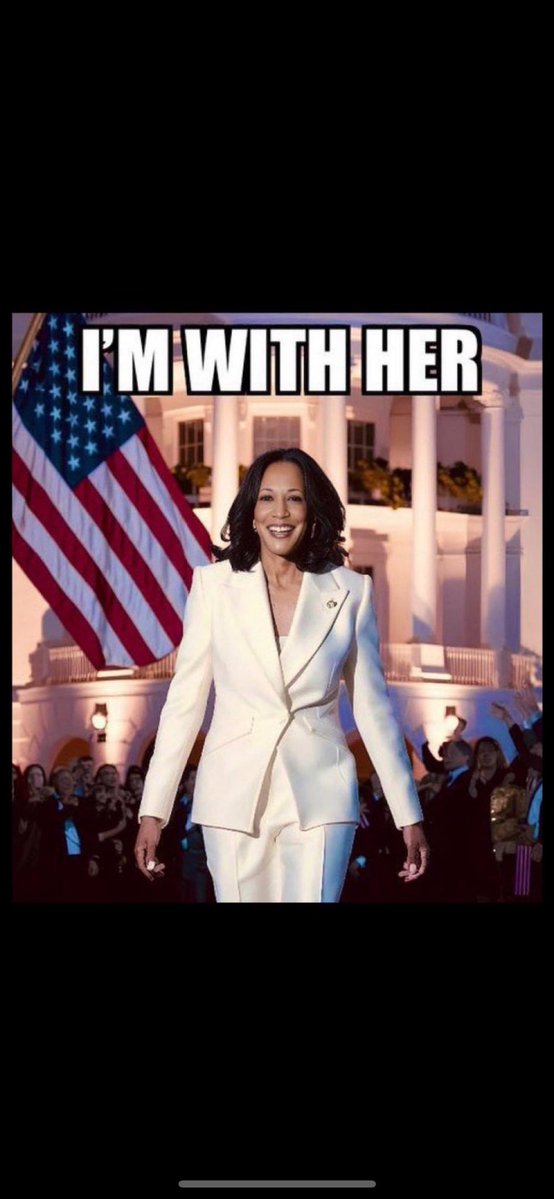 I'm with Kamala Harris, 100%!  Who else is with us? ✋