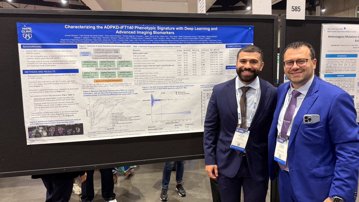 Ahmad Ghanem, MD. (@ahmadghanem97) on Twitter photo Excited to present our research on ADPKD-IFT140 phenotypic signature using deep learning and advanced imaging biomarkers at #ASN #KidneyWeek2024
Proud to be part of a team that is advancing the field of ADPKD! #ChebibLab <a href="/fouadchebib/">Fouad Chebib, MD, FASN</a> <a href="/MayoClinicNeph/">Mayo Clinic Nephrology</a> Excited to present our research on ADPKD-IFT140 phenotypic signature using deep learning and advanced imaging biomarkers at #ASN #KidneyWeek2024
Proud to be part of a team that is advancing the field of ADPKD! #ChebibLab <a href="/fouadchebib/">Fouad Chebib, MD, FASN</a> <a href="/MayoClinicNeph/">Mayo Clinic Nephrology</a>
