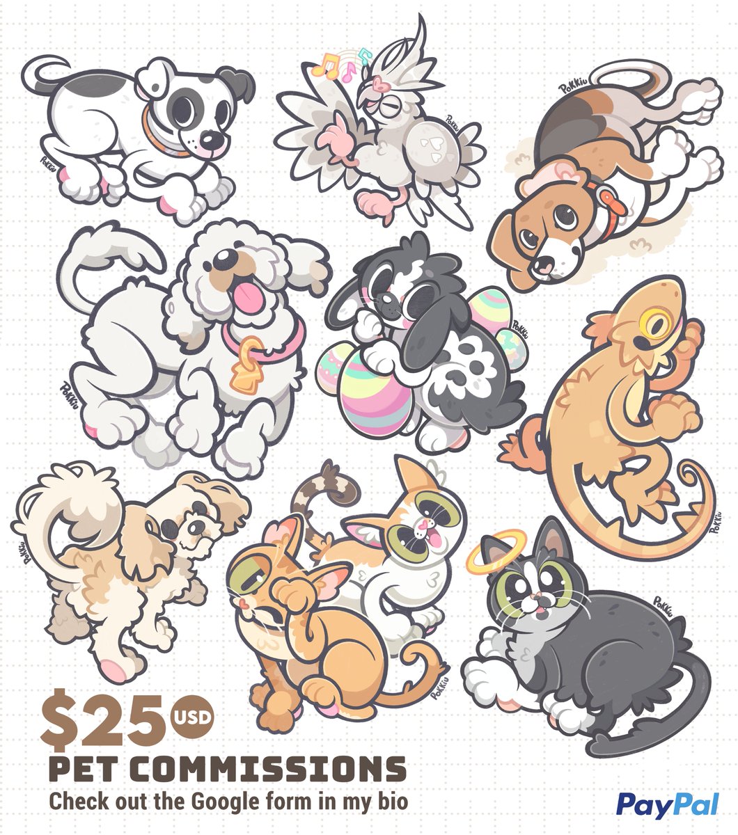 Pokkiu_'s tweet photo. $25 USD PET COMMISSIONS 🐶🐱🐿️🐦

These are #pets sketches painted on my iPad (dogs, cat, birds, fish and more!)  

Check out the link in my bio if you are interested!! https://t.co/1cl0Mk9eiC