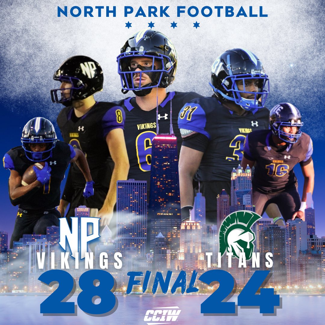 North Park Football (@npufootball) on Twitter photo 🔵🟡 Showed Up - Did Our Job - 1-0 🟡🔵
These Vikings find a way! Despite facing multiple double digit deficits today, the TEAM stayed together, dug deep, and secured ANOTHER historic comeback victory!!
#TheRightWay #D3fb
@NPU <a href="/VikingsNPU/">North Park Vikings</a> <a href="/CoachRook/">Kyle Rooker</a> 🔵🟡 Showed Up - Did Our Job - 1-0 🟡🔵
These Vikings find a way! Despite facing multiple double digit deficits today, the TEAM stayed together, dug deep, and secured ANOTHER historic comeback victory!!
#TheRightWay #D3fb
@NPU <a href="/VikingsNPU/">North Park Vikings</a> <a href="/CoachRook/">Kyle Rooker</a>