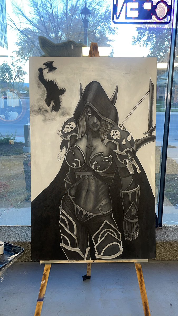 Artist_KevCo's tweet image. Slowly but surely getting this #Sylvannas painting done