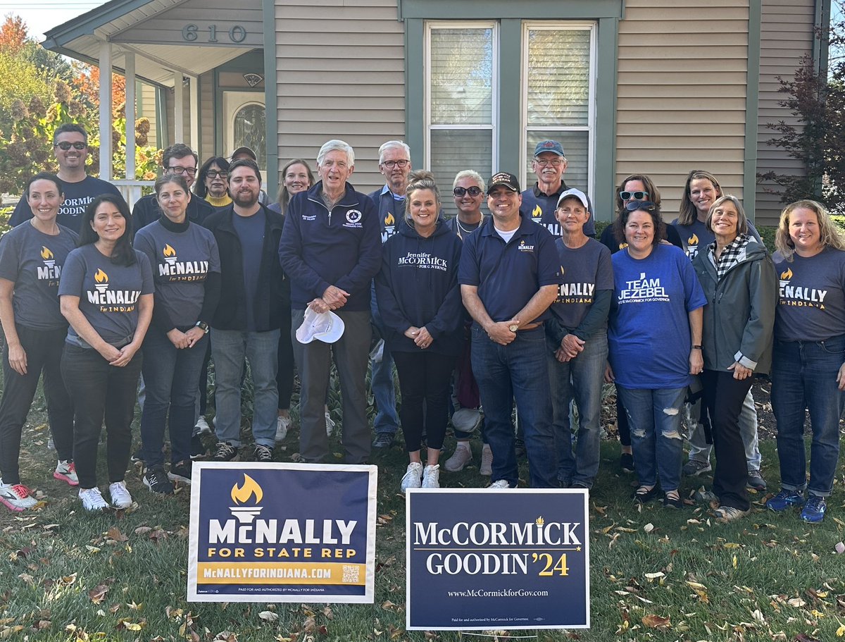 Out knocking on doors with <a href="/McNally4Indiana/">Matt McNally</a> and Rep. Ed DeLaney in Hamilton County! We’re talking to voters about the issues that matter most – from quality education to good-paying jobs and protecting our freedoms. Honored to stand alongside leaders committed to moving Indiana