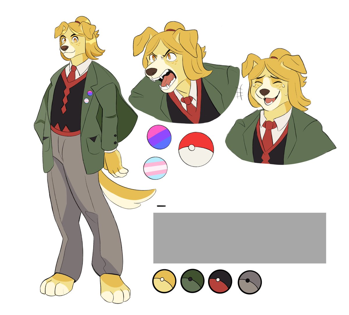 Porkyuuuupine's tweet photo. Custom kinsona for @MAIDTONIO ‼️ Hassel is such a fun character as is so this was a JOY to work on https://t.co/6ZiApLipG2