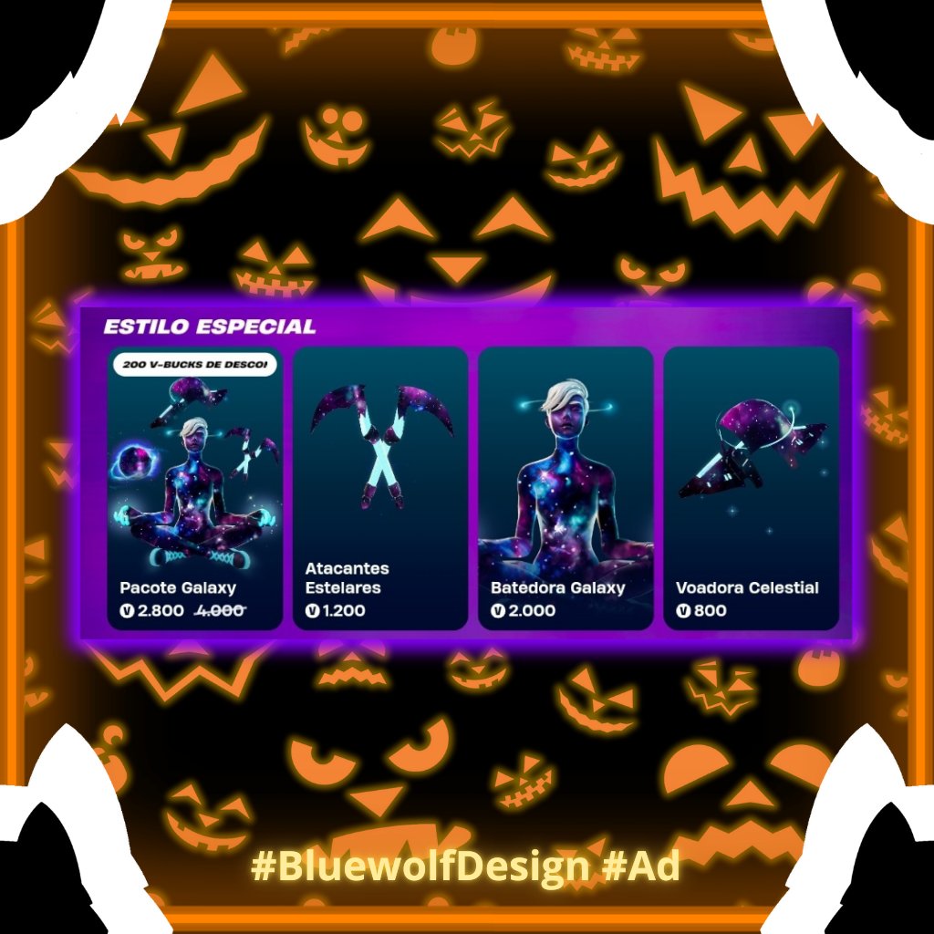 BlueWolf_BR's tweet photo. 🎃 Loja de ítens: 27/10 👻
Doçes ou travessuras por hoje? Considere utilizar o meu código: "BLUEWOLFBR" 🐺
Vai me ajudar muito o seu apoio 💜
https://t.co/Kb3nLyNQpD
#Fortnite | #Fortnitemares2024
#BluewolfDesign | #GoIKS
#Ad | #EpicPartner https://t.co/FSVhUi3DVB