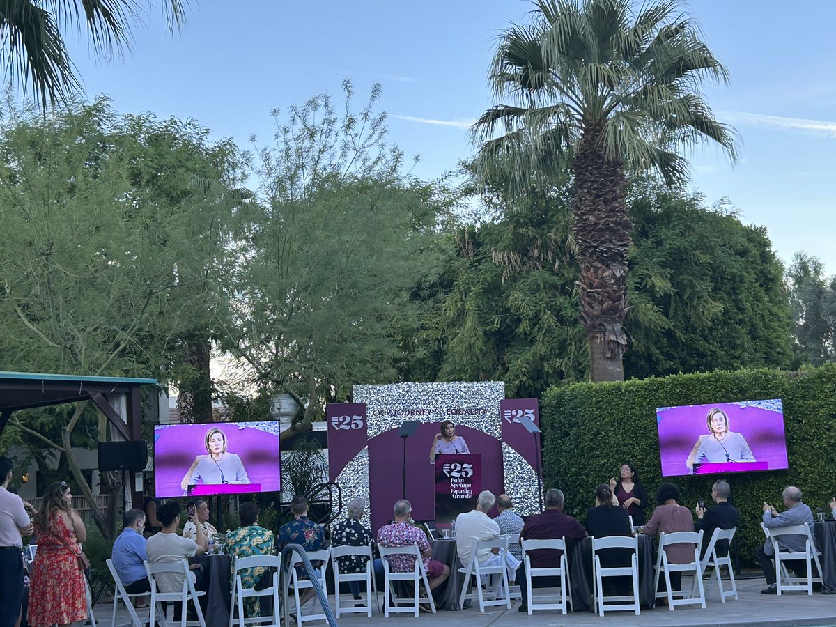 ShayKESQ's tweet photo. Equality California is honoring Speaker Emerita Nancy Pelosi and Healthcare Provider DAP Health at the Palm Springs Equality Awards. @KESQ https://t.co/fcvC0lOpQ6