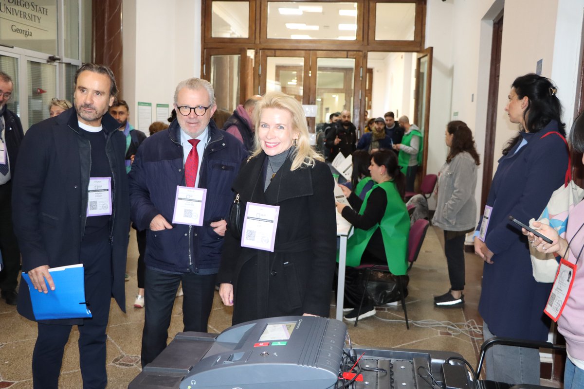 The leaders of the International Election Observation Mission to #Georgia🇬🇪 will present their statement of preliminary findings and conclusions today at 15:00 (GMT +4).

▶️Livestream on oscepa.org