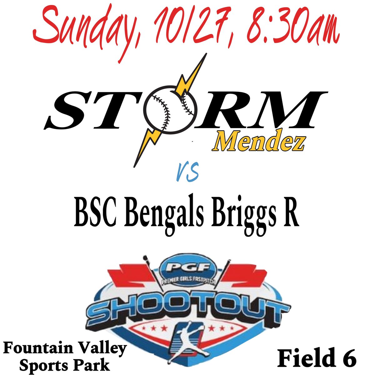 AZStorm_Mendez's tweet photo. Heading into Sunday.
Here’s our Bracket Game information. 
Come out and watch or check us out on Game Changer. 
@PGFnetwork Shootout https://t.co/0rNJrXxtHp