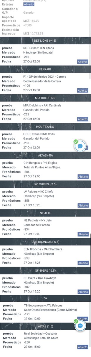 KDBPicks_'s tweet photo. El ticket que armamos  @ElLicenciadoT @Rey_DelPick @raymonddtip @jjbetsplay @MichF1Insider y  su servidor aaah y el @armndrvs que nos escucho !! 

🏈⚽️🏎️

Si se gana se van unas transferencias entre los RTS 👀 https://t.co/IyUPwibJaD