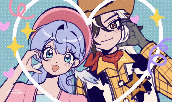 bo peep + sheriff woody  #robinhill #honkaistarrail #Halloween 