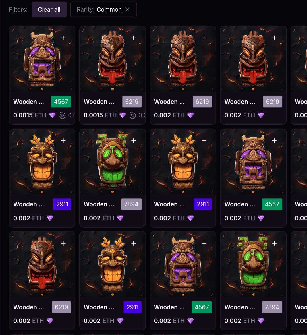 Unleash the power of the Tikis!⚡

<a href="/TriballyGames/">Tribally | 📲🚽</a> Tikis are on fire! 🔥 These NFTs offer unique utility &amp; community benefits.

Prices soaring as the demand for these tikis continues to grow. 📈 Esp MYSTIC tikis w/ only 4 listed in <a href="/MagicEden/">Magic Eden 🪄</a>,a must-have for any serious collector.