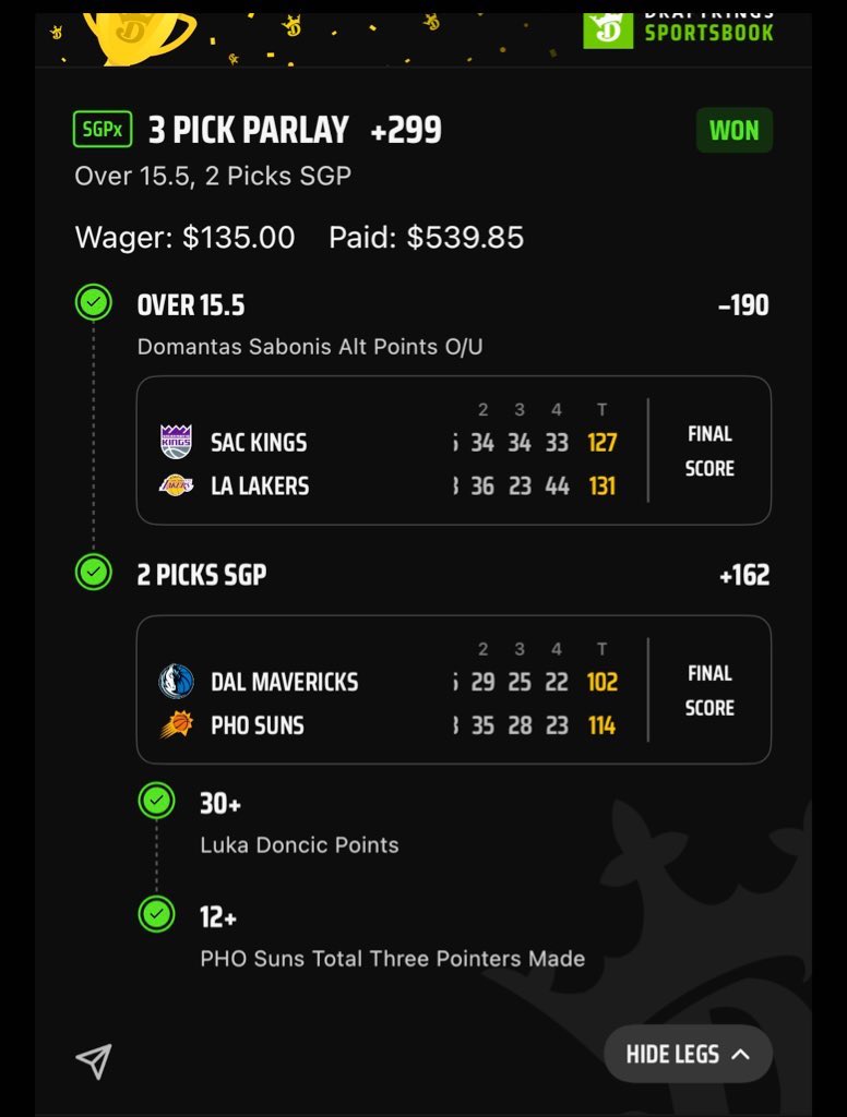BernieM8t's tweet image. See you tomorrow 🫡✅

#NBA #draftkings #sharppicks