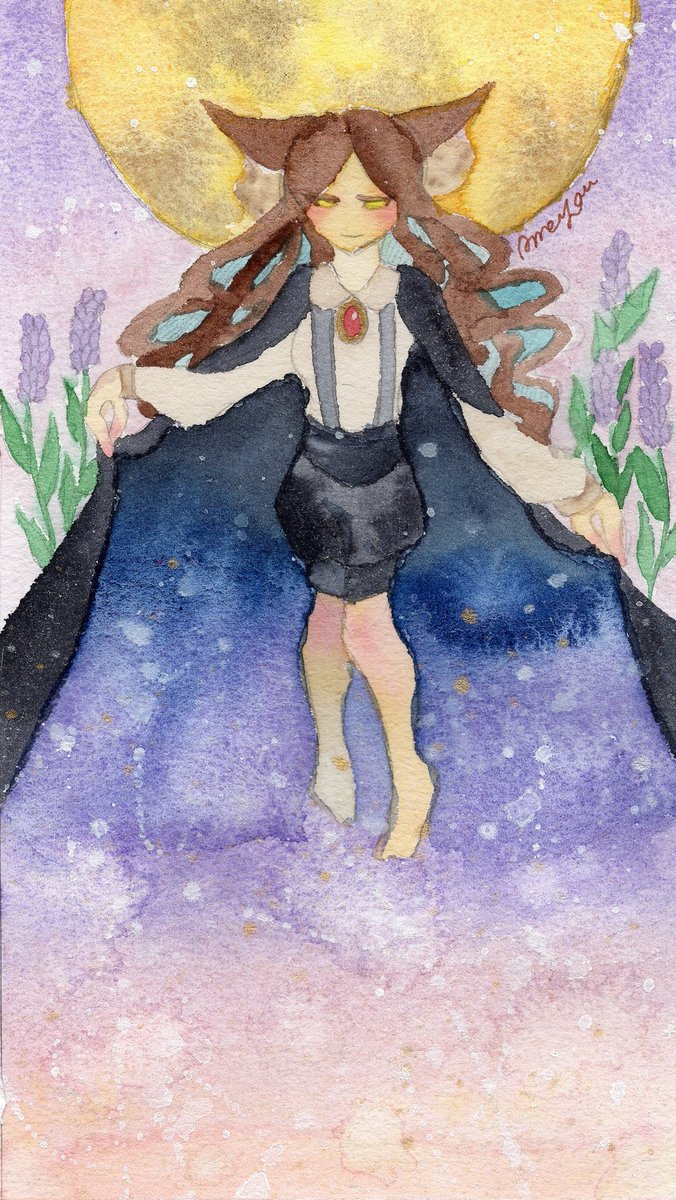 #日常原画収穫祭 
素敵なタグ＆企画にお邪魔します！月や眠り、移り変わる静けさを描いています。どなたかの心に触れられたなら幸いです🐑