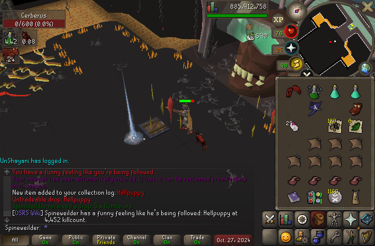 Pet #22 at 4,452 Cerberus kills. Wowee!