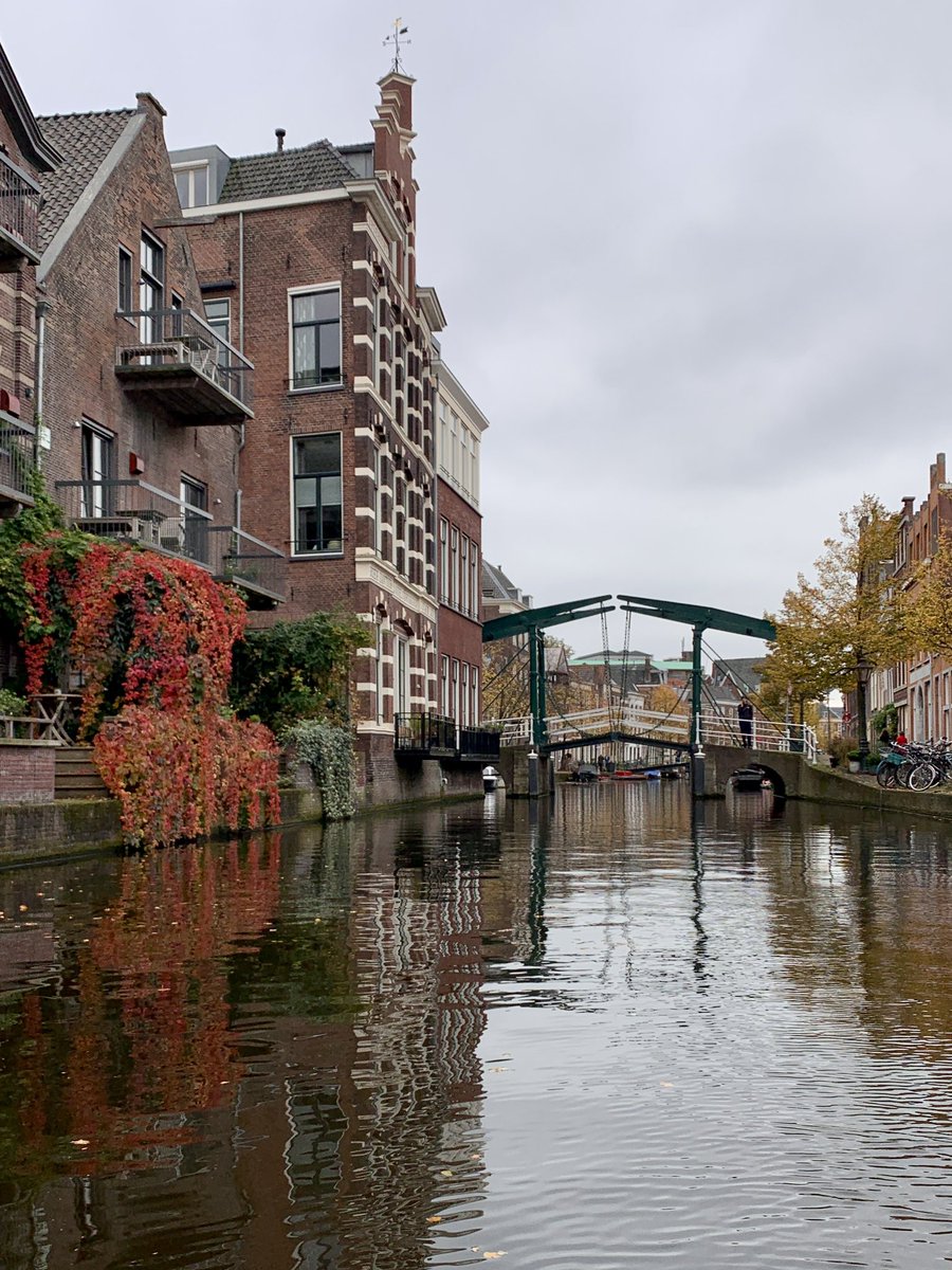 De kerkbrug uit 1665 is de laatst overgebleven dubbele ophaalbrug in Leiden. Het is 1 van de weinige bruggen die nog handmatig bediend wordt. Leiden heeft in totaal 28 km aan grachten en singels. De stad telt maar liefst 88 bruggen. Deze is toch wel de allermooiste. Fijne zondag!