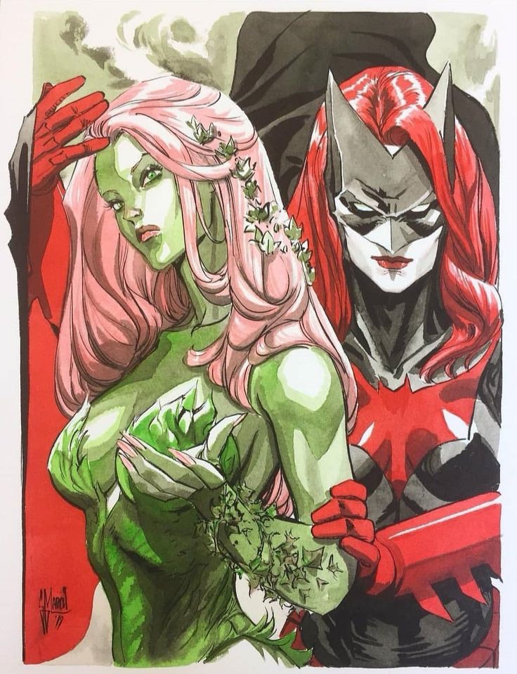 Poison Ivy &amp; Batman by Guillem March // #PoisonIvy #Batwoman