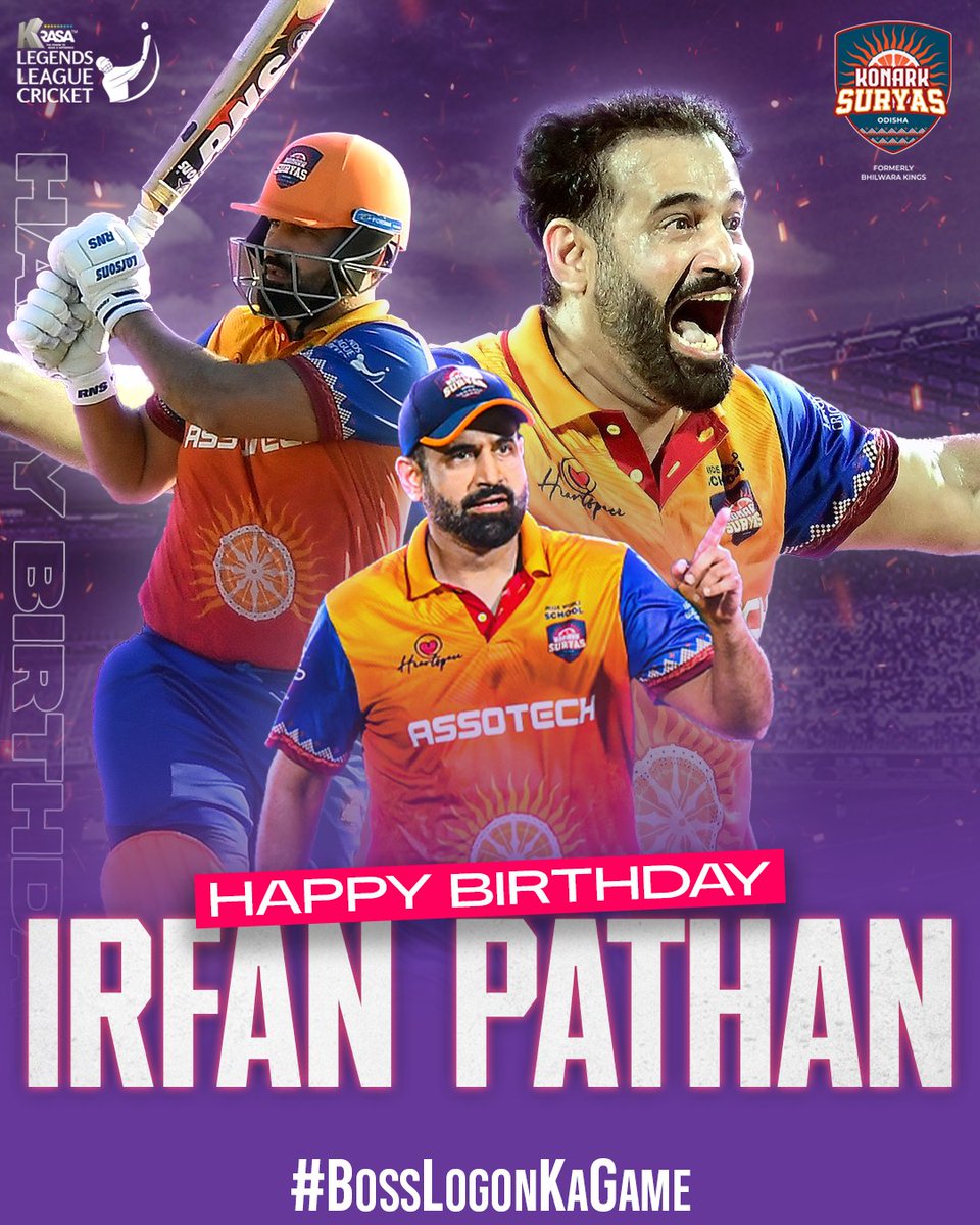 Legends League Cricket (@llct20) on Twitter photo Here's celebrating the maverick all-rounder 🎉
Happy Birthday <a href="/IrfanPathan/">Irfan Pathan</a> ❣️
#LegendsLeagueCricket #BossLogonKaGame #LegendsKaJalwa #LLCSeason3 #LLCT20 Here's celebrating the maverick all-rounder 🎉
Happy Birthday <a href="/IrfanPathan/">Irfan Pathan</a> ❣️
#LegendsLeagueCricket #BossLogonKaGame #LegendsKaJalwa #LLCSeason3 #LLCT20