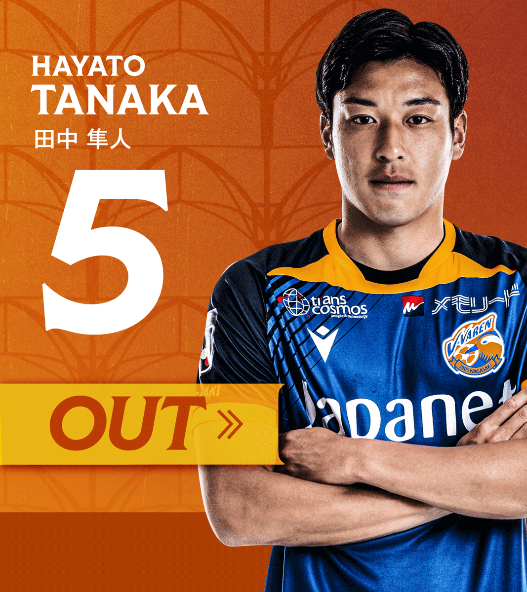 🔷🔶 ⌚️79'｜選手交代 👉長崎 3-1 鹿児島 🔛 25 #櫛引一紀 🔙 5