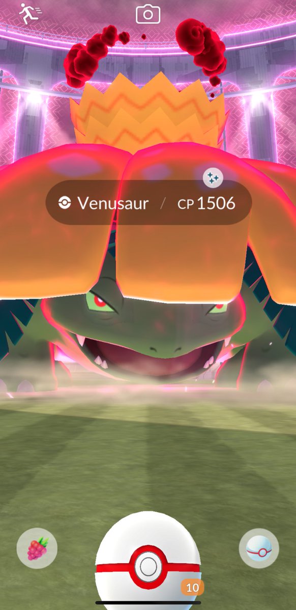 cktee2005's tweet photo. Wow 1st Gigantamax Shiny ✨😘

#PokemonGo #Gigantamax #shiny #Venusaur https://t.co/UcJV6hGO93