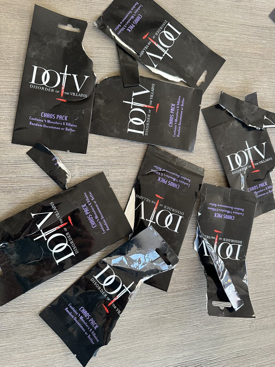 Remnants of what appears to be some fiend ripping through an 8 stack of Chaos Packs after dark. 

#DotV #EgonautsIRL #oote