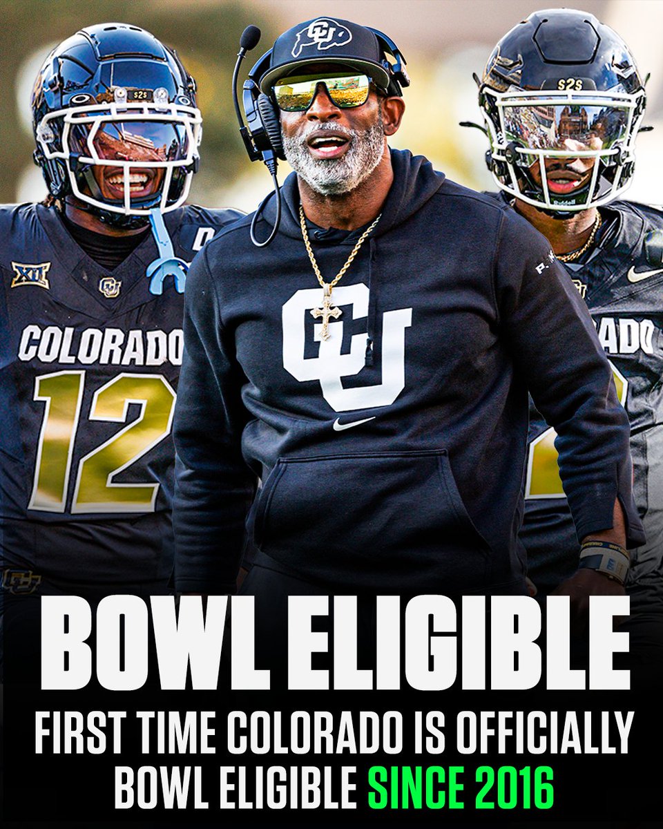 espn's tweet photo. THE BUFFS ARE BOWL BOUND 👀

Colorado takes care of business with a win over Cincinnati 🔥 https://t.co/gKYuLH1cnB