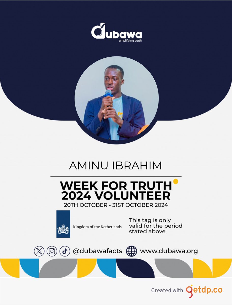 AminuIbrahim_AI's tweet image. Information is an essential commodity that keeps our world running and receiving it (and sharing it) in its TRUEST form is paramount.
#WeekForTruth2024
#AmplifyTruth
#StayInformed
#GlobalMILWeek
@DubawaFacts
