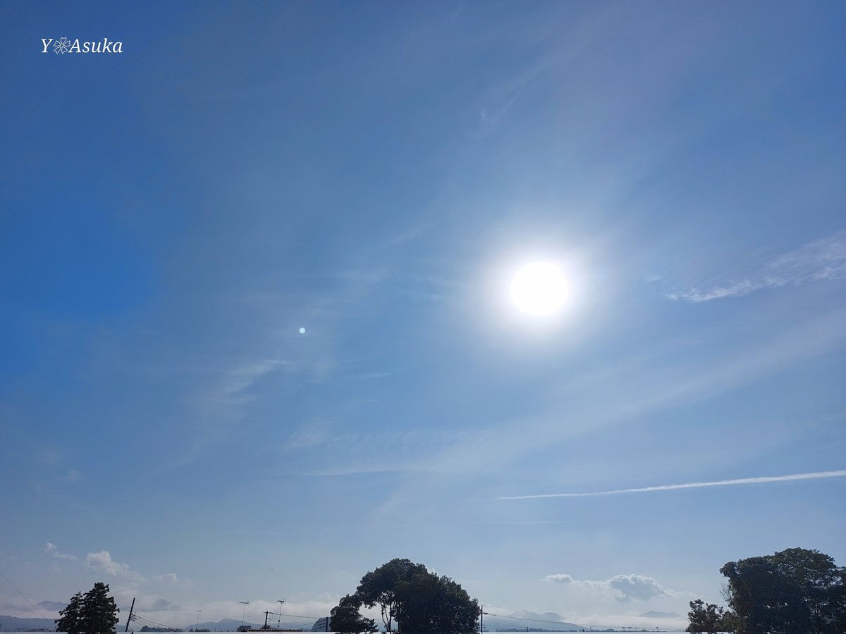 yumeasutw's tweet photo. 早朝の濃霧が晴れ山々から雲が立ち上ぼる日曜日の朝🌤️
#青空 に #薄雲 が広がり #ハロ が見えます✨
予想最高/最低気温🌡️23℃/13℃
晴れのち雨☀️→☔
日中は過ごしやすい陽気。午後は雲が多くなり夜は雨が降り出しそうです🌧️
#イマソラ
#空の名前
#天気の図鑑 #雲の超図鑑
#a2024 #a1027 #a202410 https://t.co/TYiK7ruZnZ