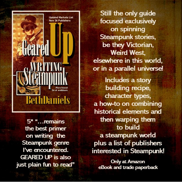 GEARED UP #WRITING #STEAMPUNK "...read it, cover to cover, because Ms. Daniels made the world steampunk draws on interesting. Because, in order to warp history you've gotta know it. ...it is a good time to grab a copy &amp; take it for a flight."
myBook.to/GearedUpEbook