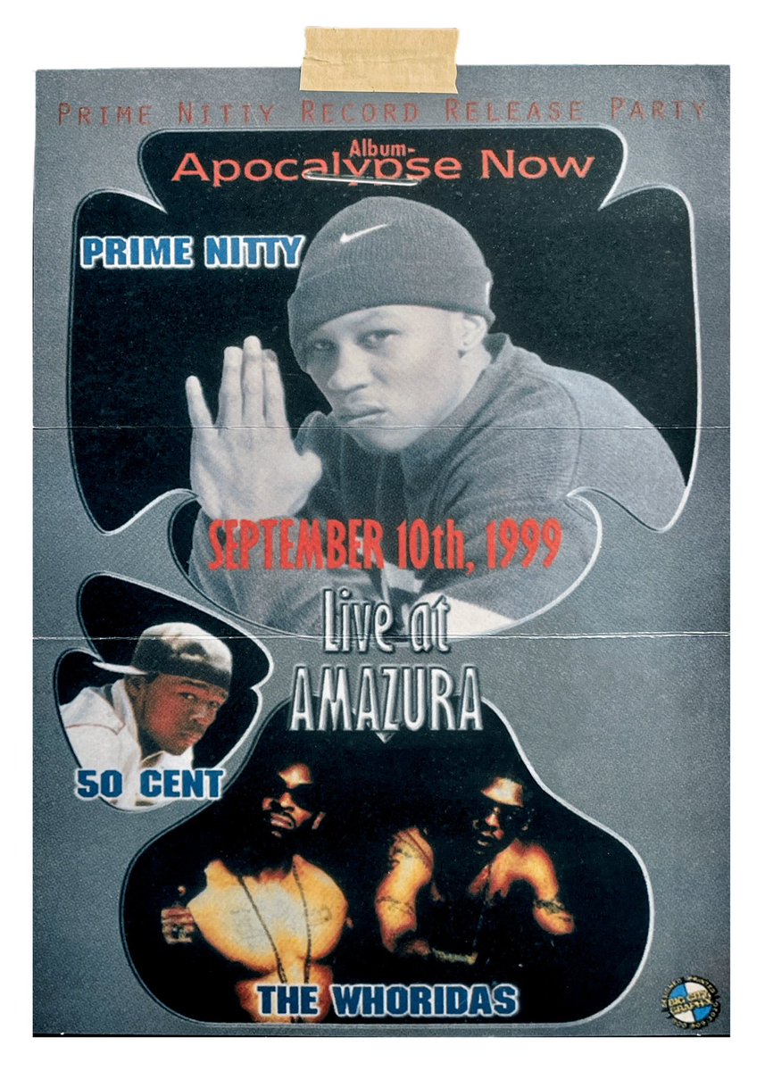 Hip Hop Historian (@hhistorian50532) on Twitter photo On September 10, 1999, 50 Cent performed in front of a crowd for the very first time at the Amazura Night Club in Queens
This is the promotional flyer for that show…..the rest is history On September 10, 1999, 50 Cent performed in front of a crowd for the very first time at the Amazura Night Club in Queens
This is the promotional flyer for that show…..the rest is history