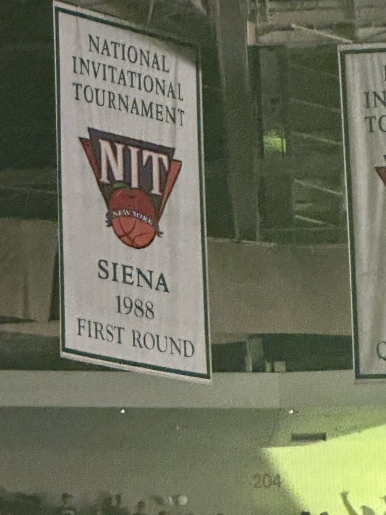 I have officially found it: the saddest sports banner in the US. We made the tournament - no, not that one, the one people turn down - and immediately got eliminated… nearly 40 years ago.