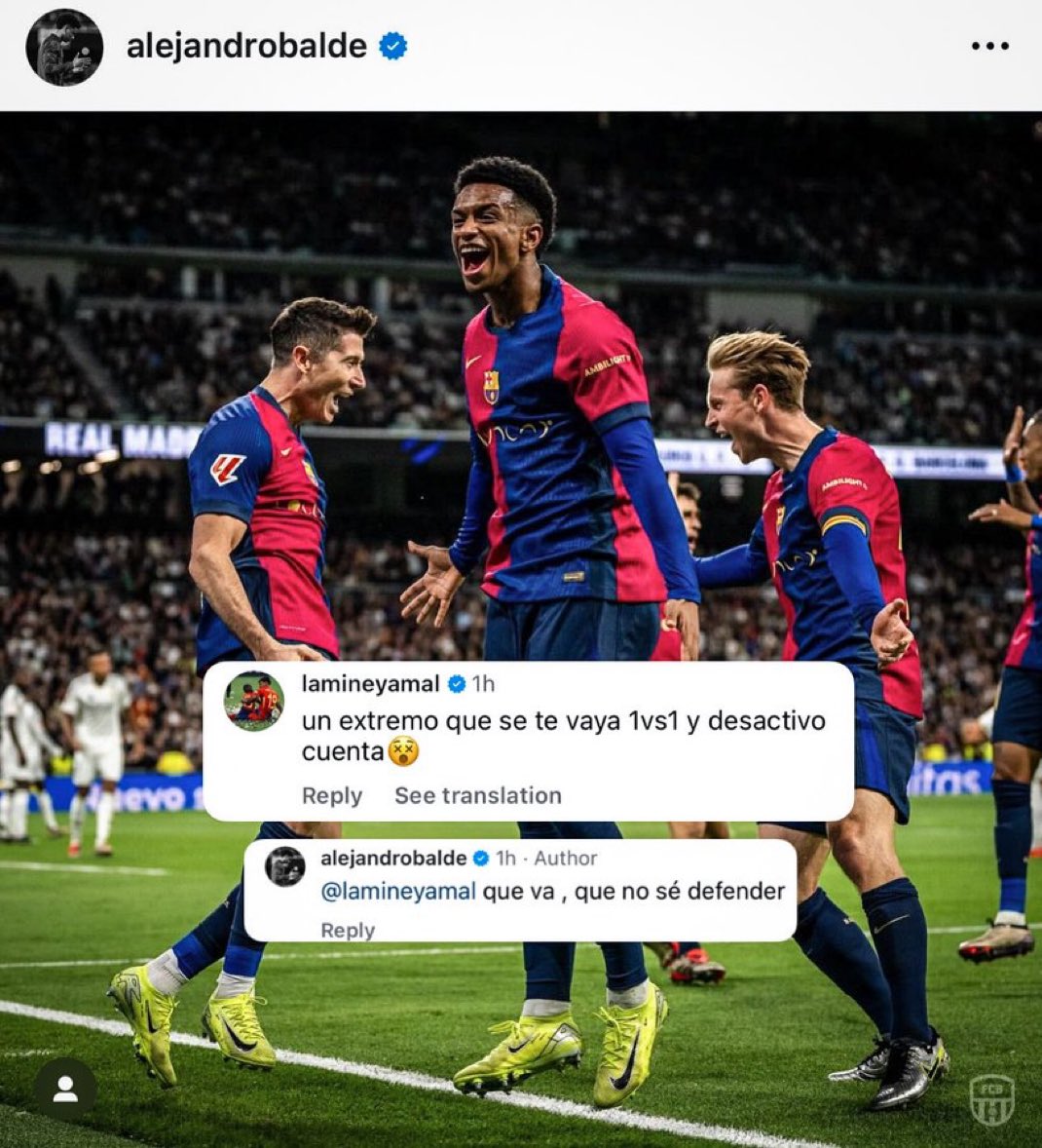 Balde dando de mamar a todos sus haters.