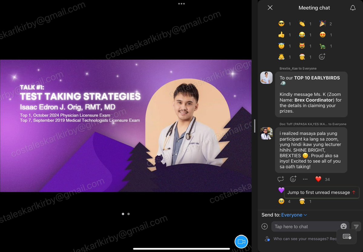Omg, nag-bibigay ngayon ng talk si Top 1 PLE 🥹 #BrexSendOff