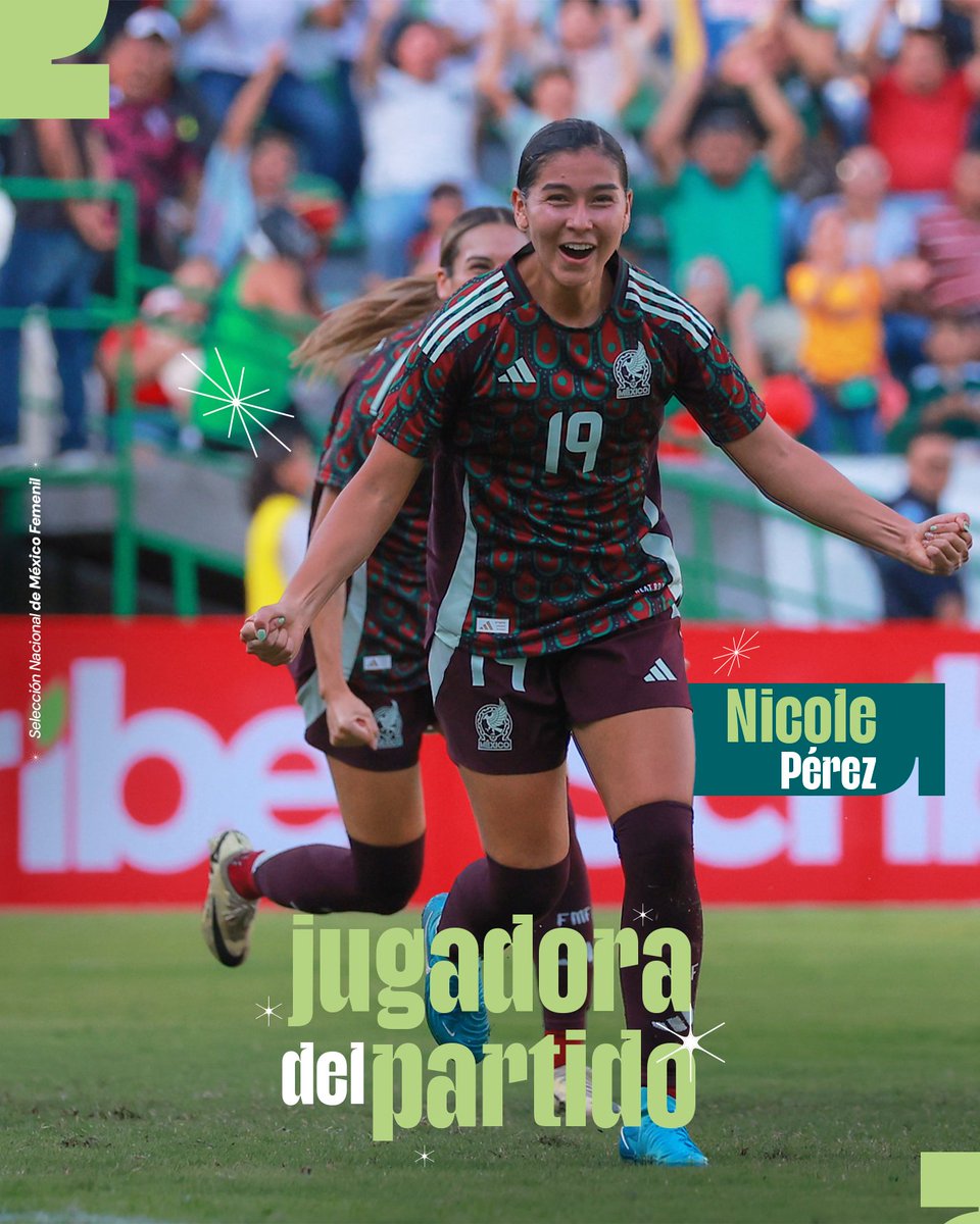 Miseleccionfem's tweet photo. Doblete y MVP para @nicolepj08 en Zacatepec...¡¡Gran noche!! 👏🏻 ✨

#ConMéxicoSiempre https://t.co/hpigOvkyqV