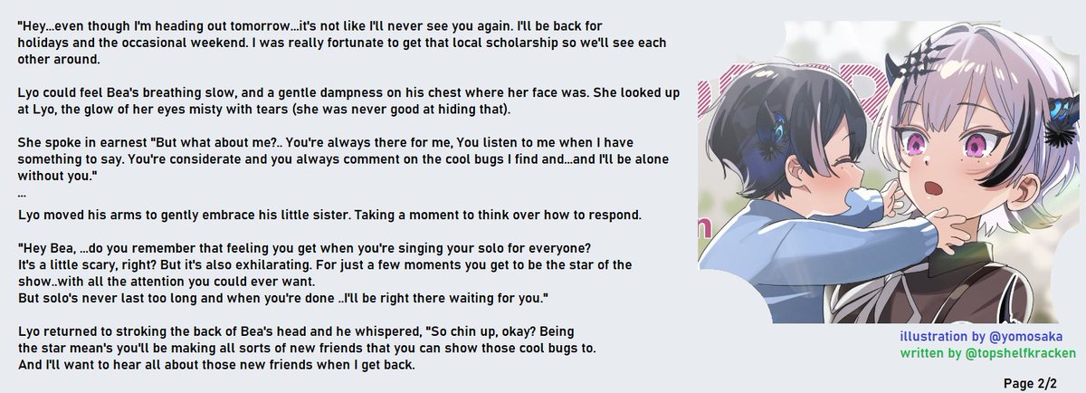 Thank you for the inspiration Yomosaka sensei.
"Always and Forever her Rock to lean on"
Written by me.
#ShiorinStories