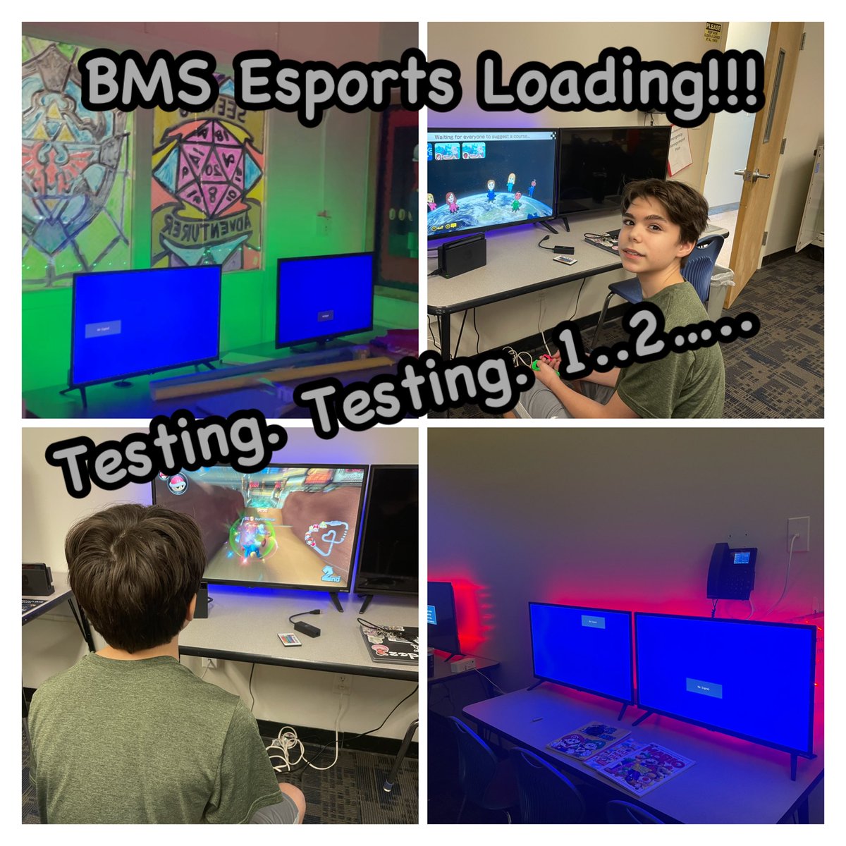 Here’s a little sneak peak at the unofficial BMS Esports Lounge. The Esports team captain spent some time on Friday helping with the set up and testing out equipment and connections. <a href="/07003schools/">07003schools</a> <a href="/07003bmsbengals/">Bloomfield Middle</a> <a href="/MrCreBMSHistory/">8C BMS</a> <a href="/7MTeamBMS/">7M Team BMS</a>