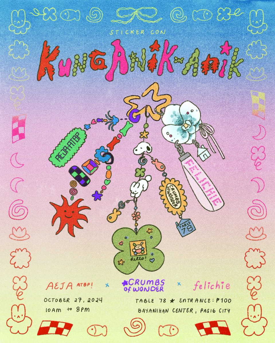 kung anik-anik collab poster with <a href="/AEJAATBP/">aeja! 💥</a> and <a href="/felichie_art/">𝖥𝖾𝗅𝗂𝖼𝗁𝗂𝖾.ᐟ 🪷 online shop open</a> 🍀🌀💌