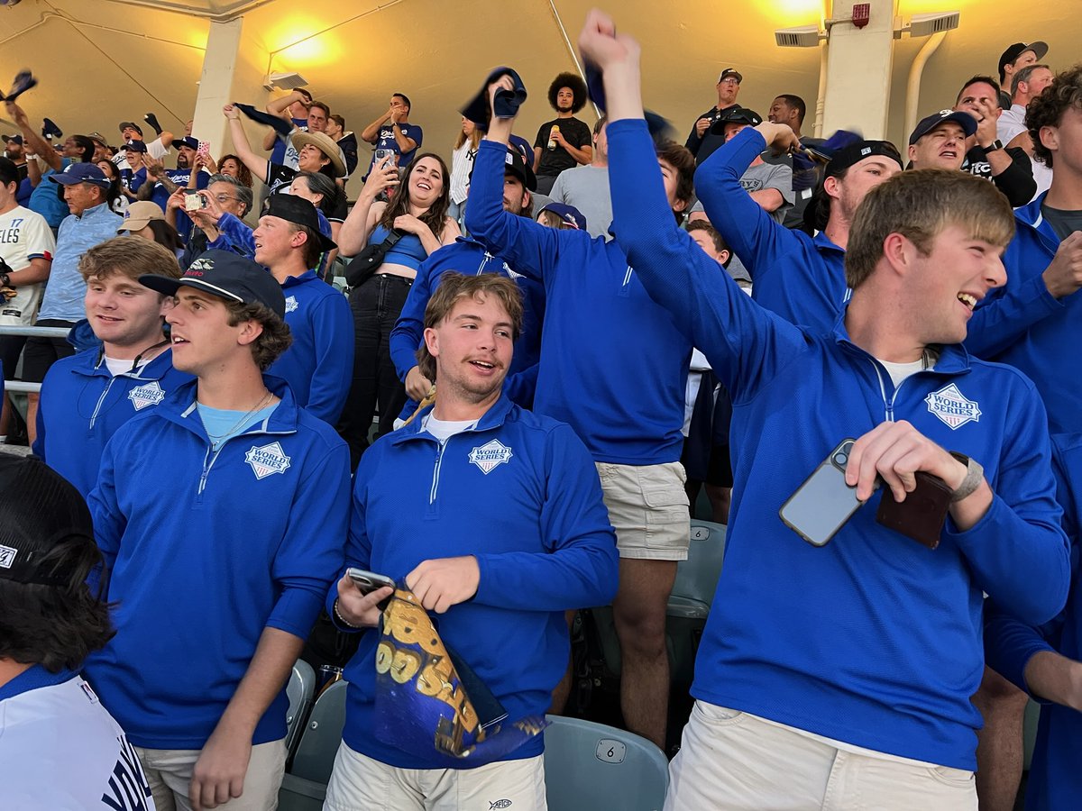 .<a href="/Post70Baseball/">Troy AL Post 70 Baseball</a> having way too much fun at Game 2 of the #WorldSeries