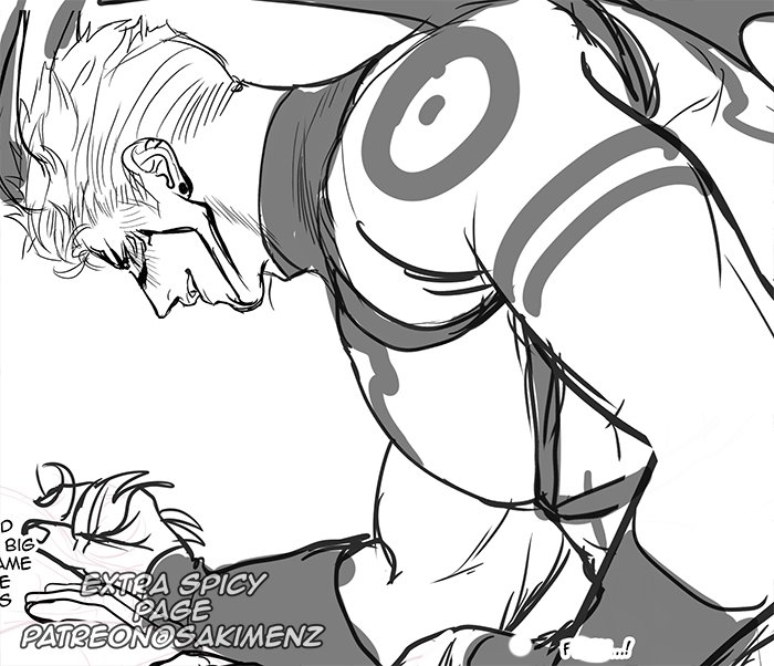 sakimenmen's tweet photo. Choso sukuna sandwich  with 3 sausages. Sketchy wip. https://t.co/yIwxyKLxHB