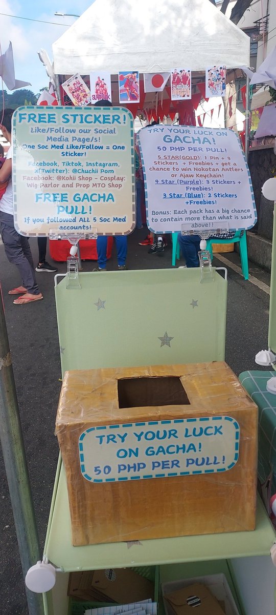 chuchiipom's tweet photo. We're here for Baguio Cosplay Festival 2024 right here at Session Road infront of Prime Hotel near Sky World! Come visit us and get a chance to win free stickers or maybe try your luck in gacha! 

#cosplay #artistalley #anime #honkaistarrail #genshinimpact #zenlesszonezero https://t.co/TZ3qhvkmV8